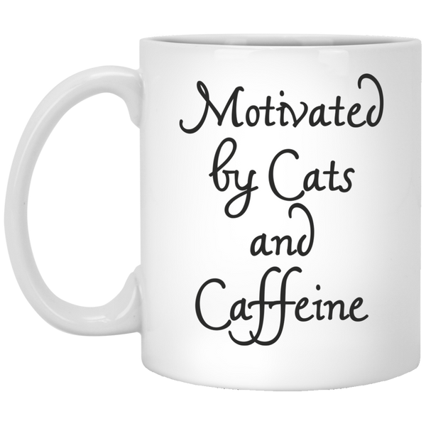 Motivated By Cats and Caffeine Mugs