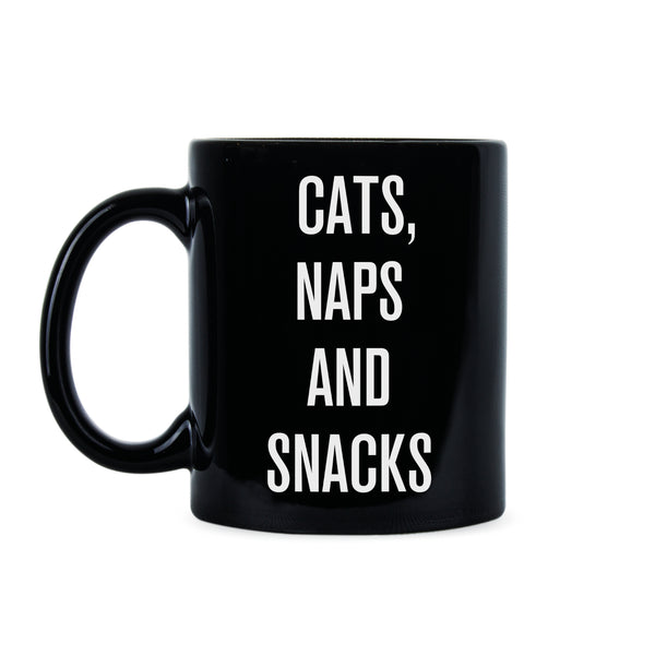 Cats Naps and Snacks Mug I Love Cats Mug