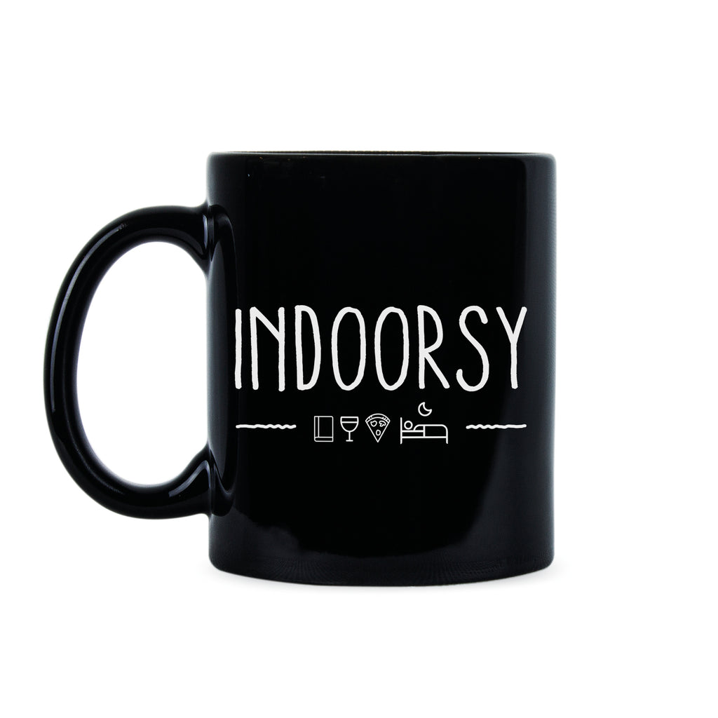 Indoorsy Mug Cute Introvert Coffee Mugs Funny Introvert Gifts