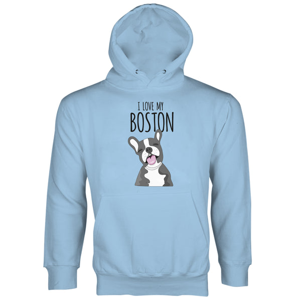 I Love My Boston Terrier Hoodie Dog Owner Hoodie Boston Terrier Owner Gifts