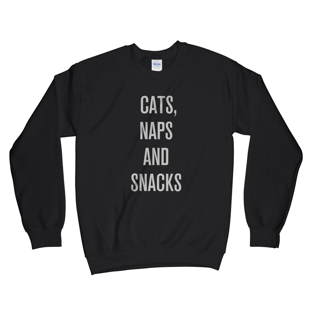 Cats Naps and Snacks Sweatshirt I Love Cats Sweatshirt