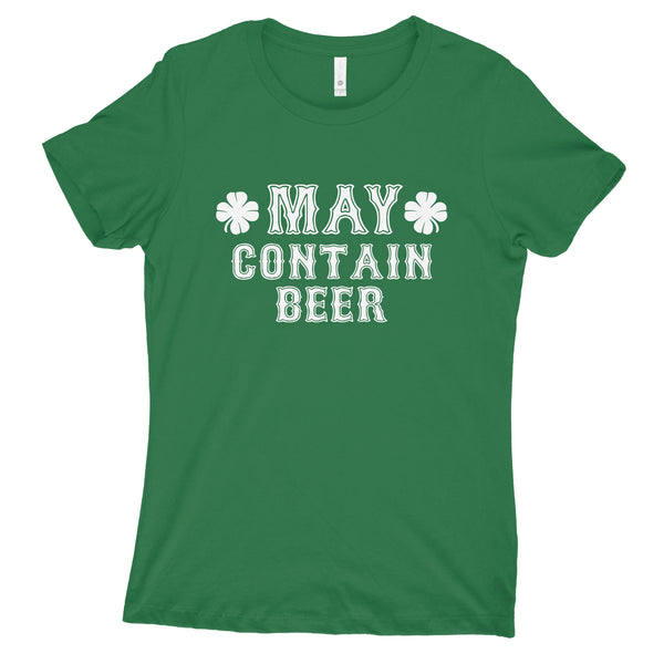 May Contain Beer Shirt Women Funny St Patricks Shirts for Women