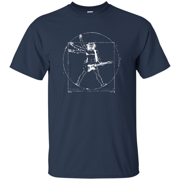 Guitar T Shirt - Cool Vitruvian Rocker Design T-Shirt for Artist or Musician Tee