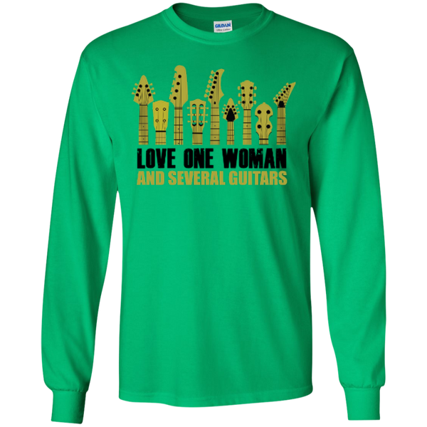 Love One Woman and Several Guitars - Long Sleeve Ultra Cotton Tshirt