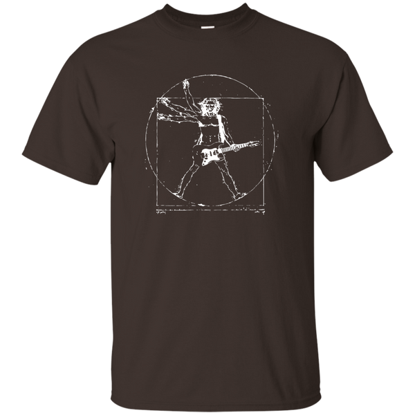 Guitar T Shirt - Cool Vitruvian Rocker Design T-Shirt for Artist or Musician Tee