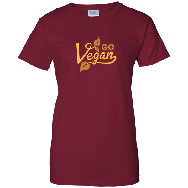 Go Vegan Ladies Custom 100% Cotton T-Shirt