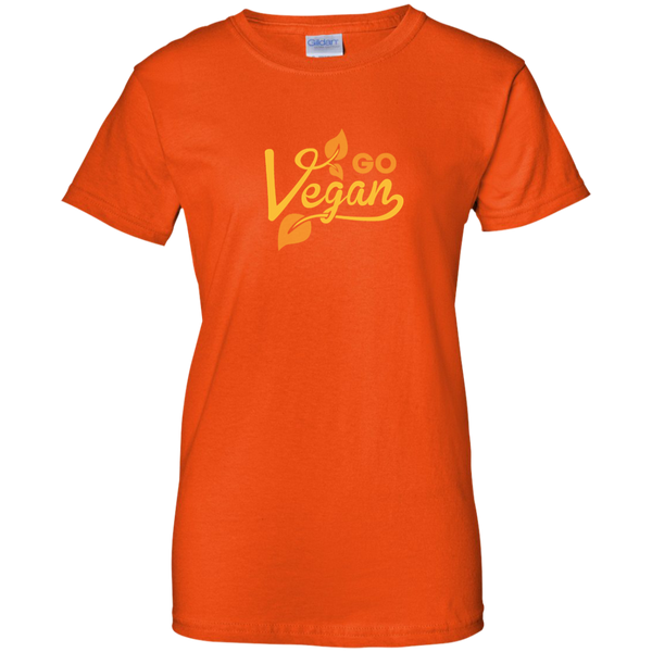 Go Vegan Ladies Custom 100% Cotton T-Shirt