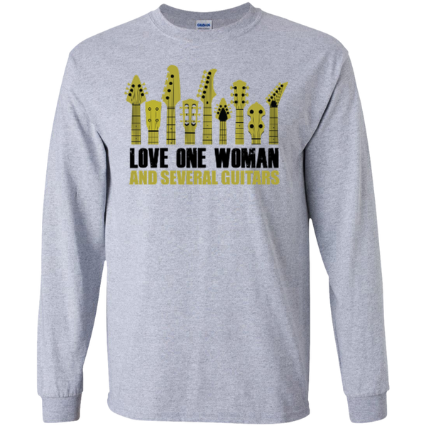 Love One Woman and Several Guitars - Long Sleeve Ultra Cotton Tshirt