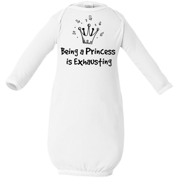 Being A Princess Is Exhausting Baby Girl - Infant Layette Baby Shower Gift- Newborn Gift For Baby Girl