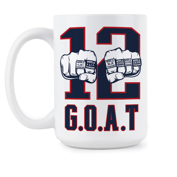 Tom Brady 6 Rings Mug Brady Goat Mug Six Rings Patriots