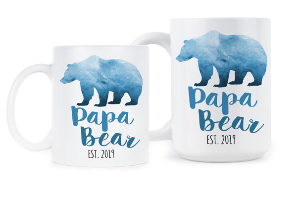 Papa Bear est 2019 Papa Bear Mug New Dad Mug Papa Bear Coffee Mug