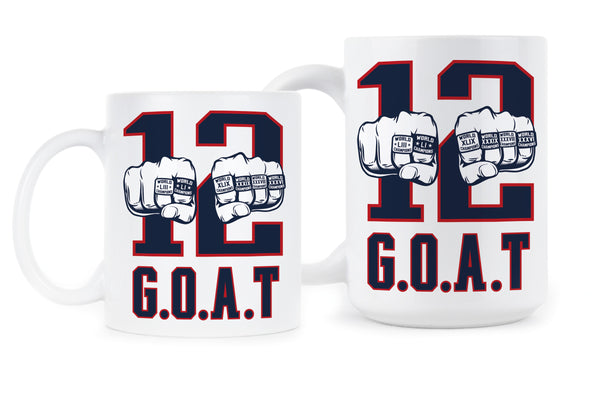 Tom Brady 6 Rings Mug Brady Goat Mug Six Rings Patriots