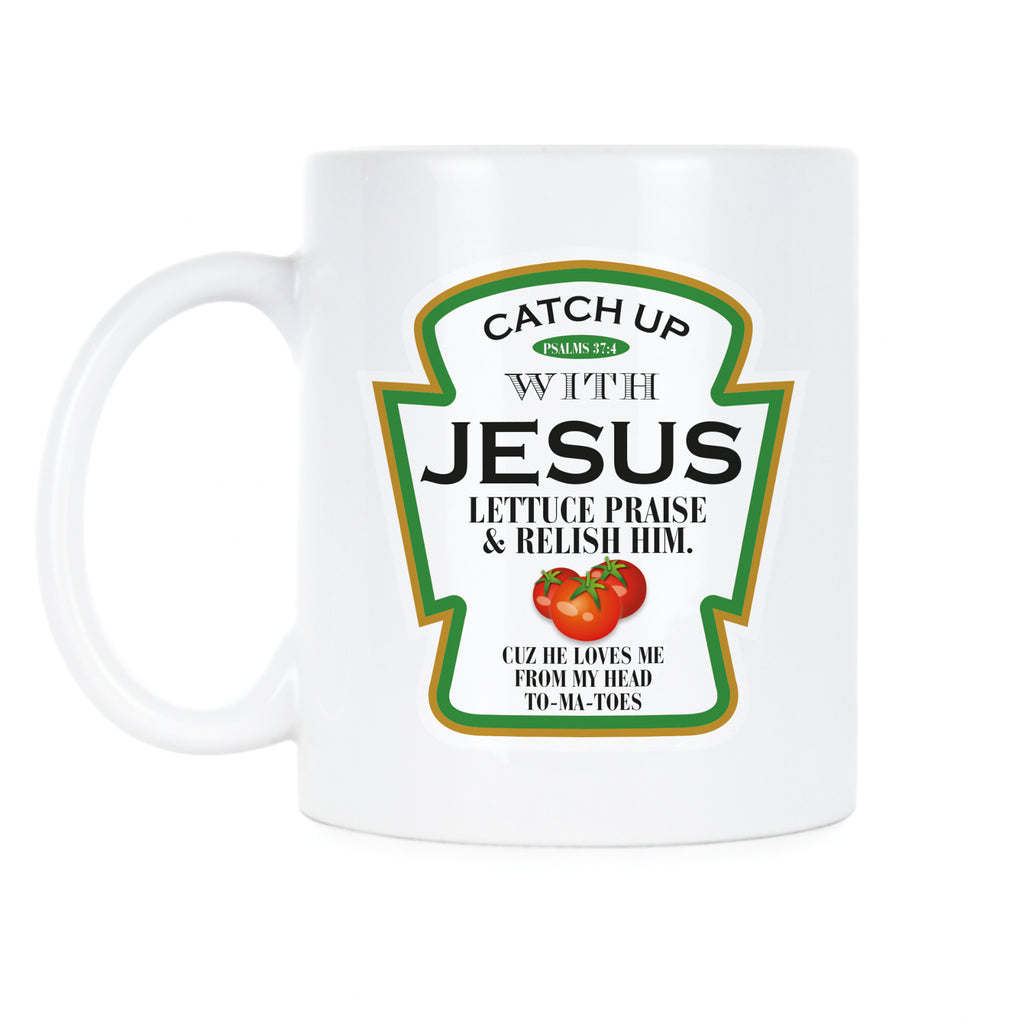 Catch Up With Jesus Cup Funny Christian Coffee Mugs