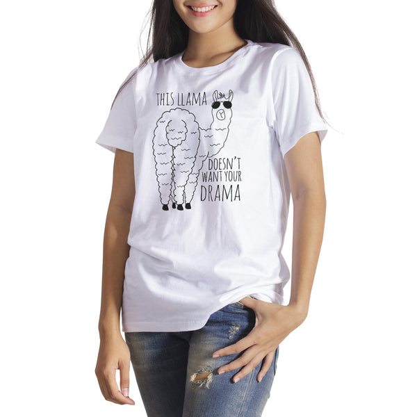 This Llama Doesnt Want Your Drama Shirt Tshirt Funny Llama Shirt