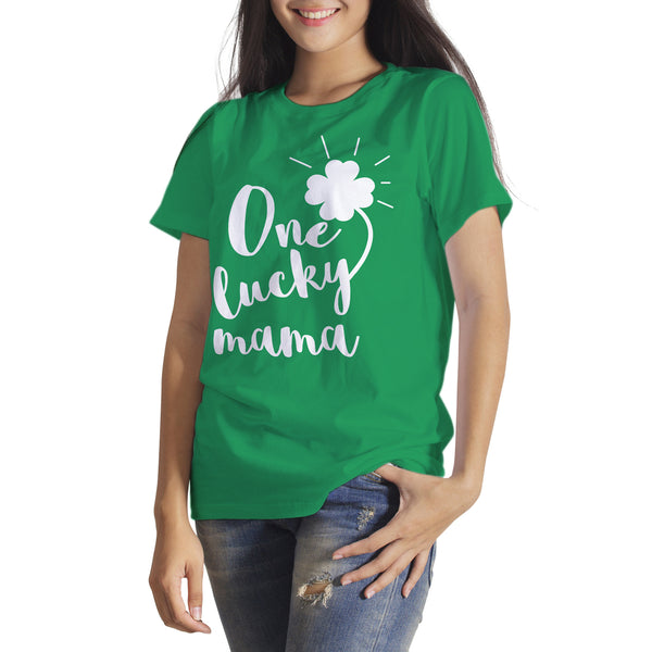 One Lucky Mama Shirt St Patricks Day Lucky Mama T-Shirt St Paddys Day Tee for Mom Mother