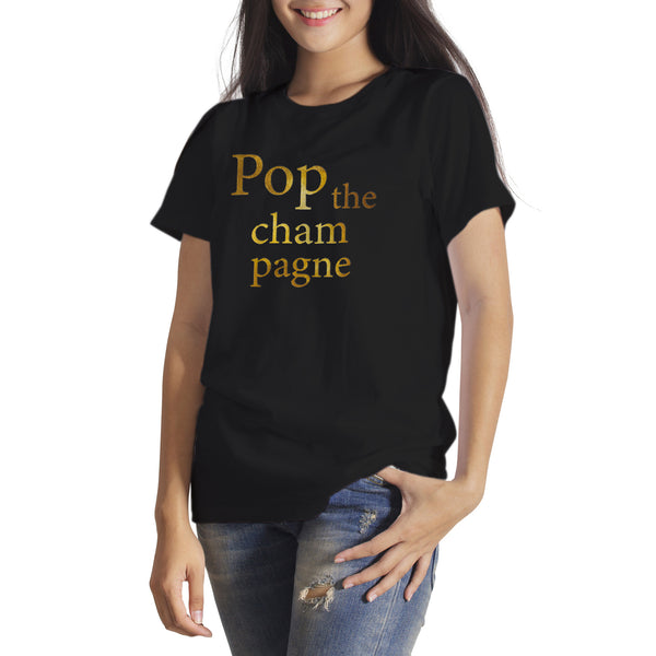 Pop the Champagne Shirt New Years Eve Champagne T-Shirt Funny Happy New Year 2019