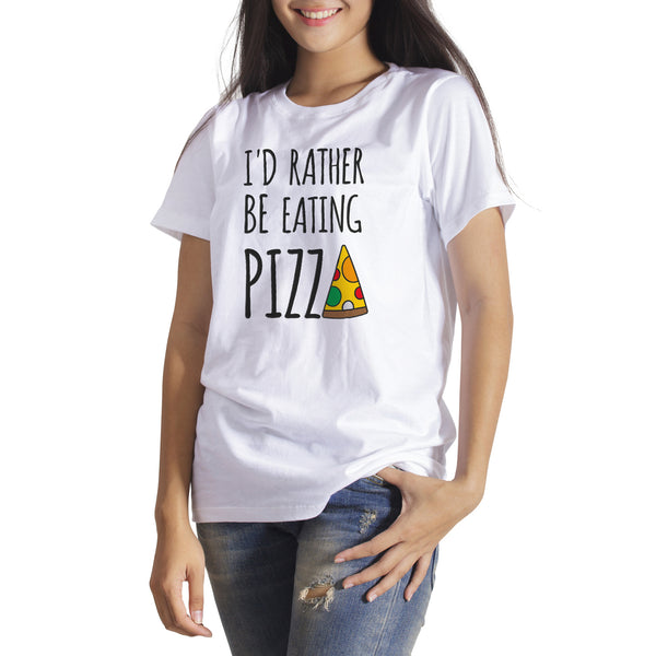 Id Rather Be Eating Pizza Shirt Funny Pizza Shirt Id Rather Be Eating Shirt