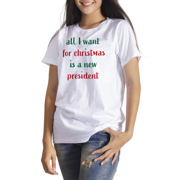 All I Want For Christmas Is A New President Shirt Anti Trump Christmas Shirt