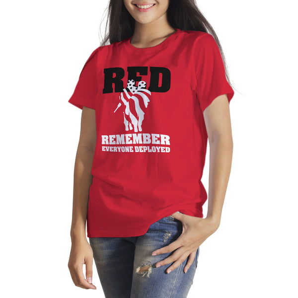 Red Shirt Friday Support Our Troops Remember Everyone Deployed Shirt