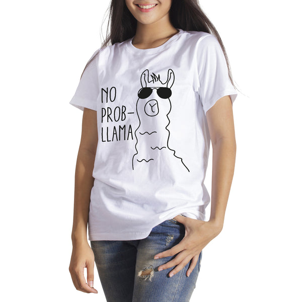 No Prob Llama Shirt Llama T-Shirt Funny Llama Tee Gift Cool Cute Llama Lover Clothing