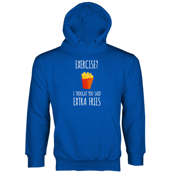 Exercise I Thought You Said Extra Fries Hoodie French Fry Hoodie