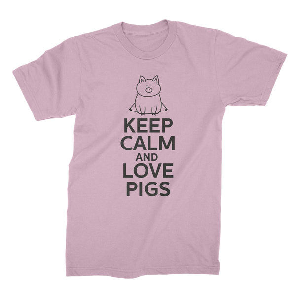 Keep Calm and Love Pigs Pig Shirt Piggy Tshirt