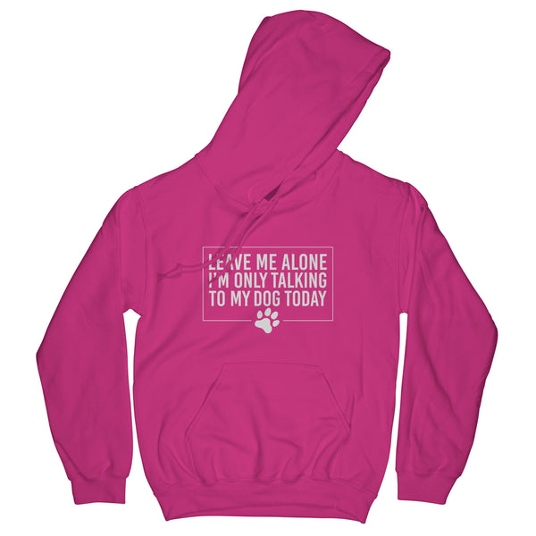 Leave Me Alone Im Only Talking to My Dog Today Hoodie Funny Dog Owner Hoodie