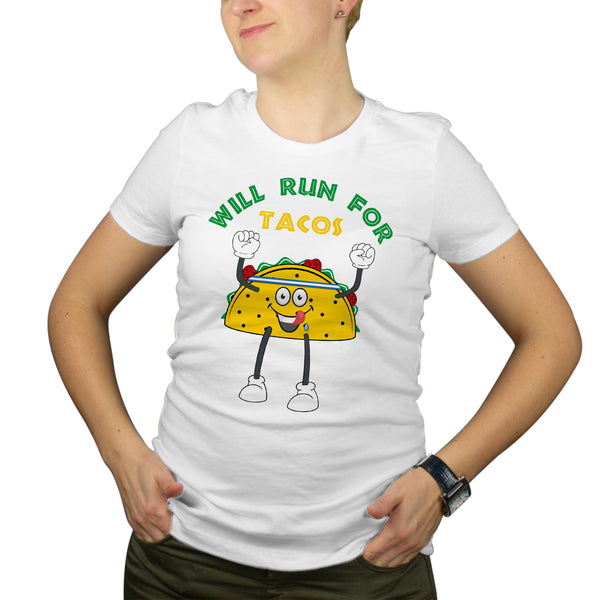 Will Run For Tacos Womens Shirt Cute Taco Shirts For Women