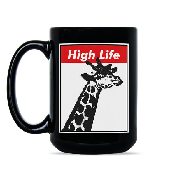 Funny Giraffe Coffee Mug Funny Animal Mugs High Life Giraffe Cup