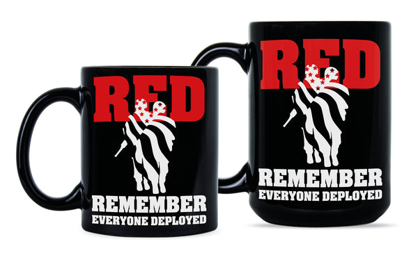 Red Shirt Friday Support Our Troops Coffee Mug Remember Everyone Deployed