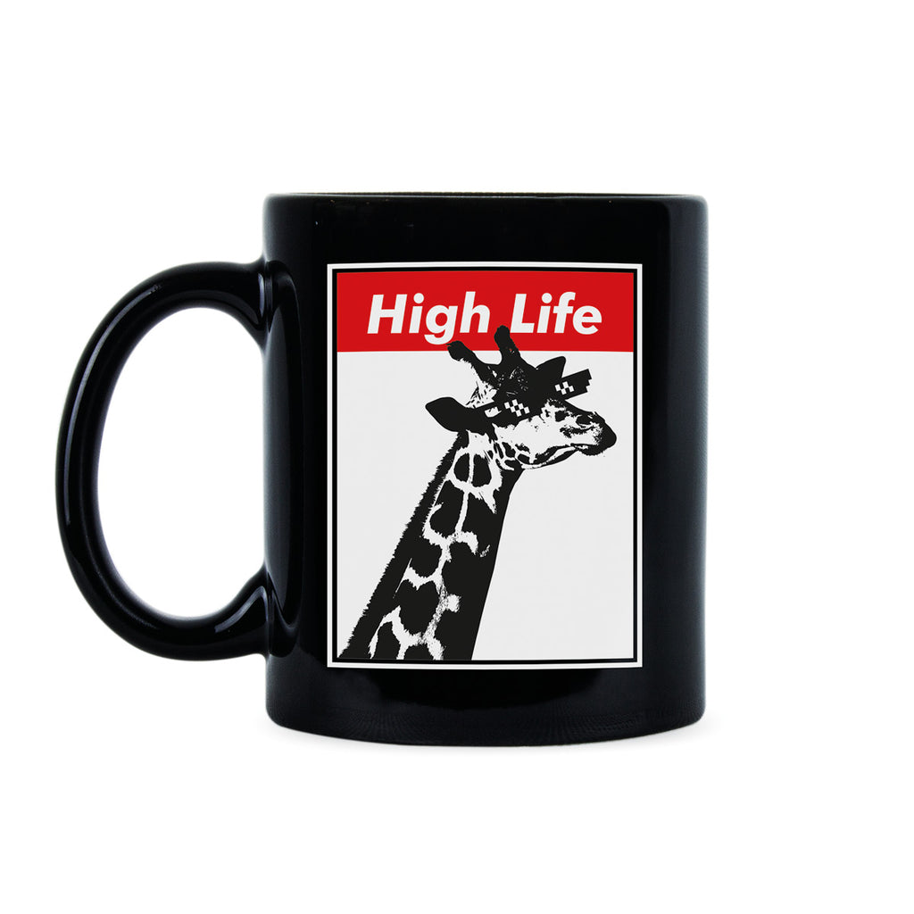 Funny Giraffe Coffee Mug Funny Animal Mugs High Life Giraffe Cup