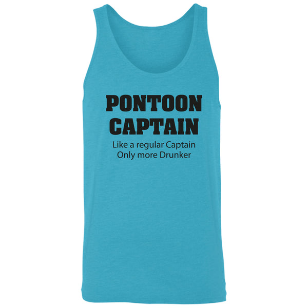 Pontoon Captain Tank Top for Men Pontoon Captain Like a Real Captain Only More Drunker Tanks Mens