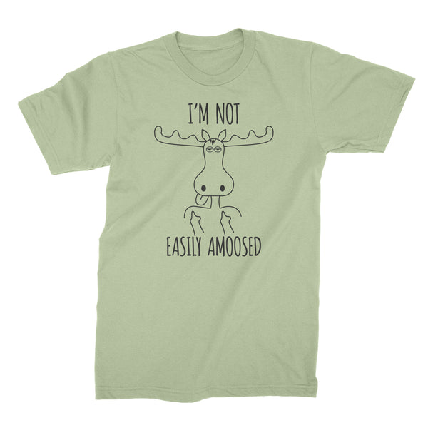 Funny Moose Shirt Im Not Easily AMOOSED Funny Moose Gifts