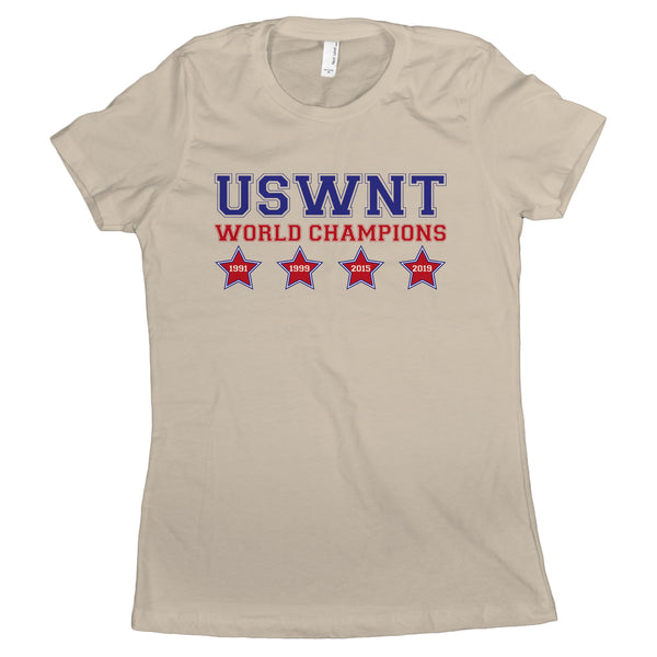 United States Women Soccer Apparel US Women’s Soccer Four Stars Womens Tshirt