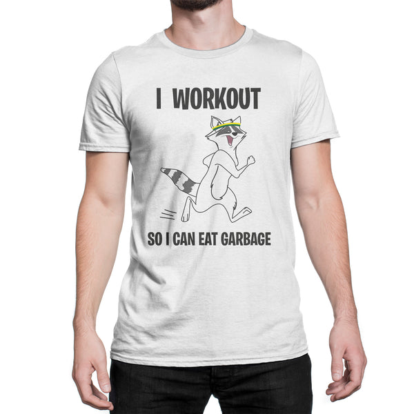 I Workout So I Can Eat Garbage Funny Raccoon Shirt Raccoons Shirt
