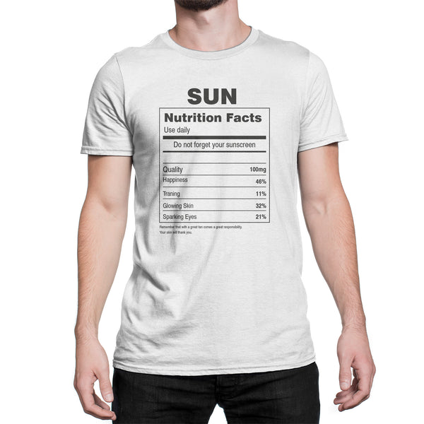 Sun Nutrition Facts Shirt Funny Beach Shirts Spring Break Shirt