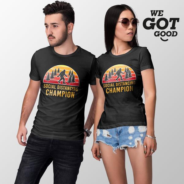 Social Distancing Champion Shirt Funny Bigfoot Shirt Funny Coronavirus Shirt Sasquatch Shirt