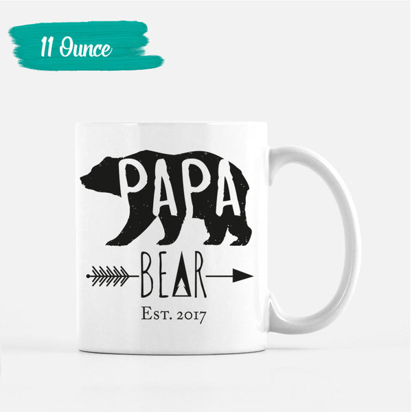 Papa Bear Est 2017 Papa Bear Mug Papa Bear 2017 New Dad Coffee Mug Father Bear Mug Papa Bear Coffee Mug Dad Bear Mug Papa Bear Gifts