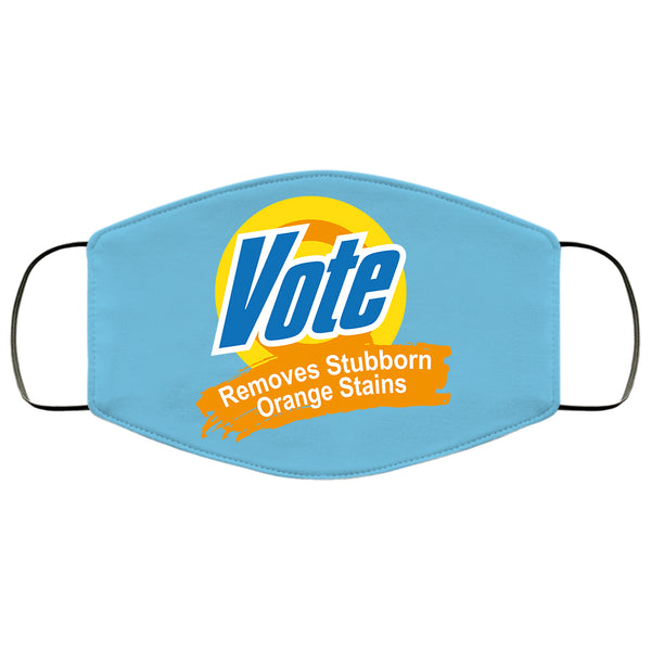 Vote Removes Stubborn Orange Stains Mask Vote Anti Trump Detergent Face Mask