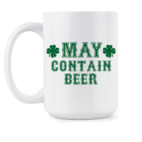May Contain Beer Mug May Contain Alcohol Funny Irish Mug