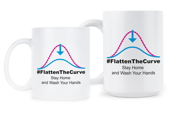 Flatten the Curve Mug Wash Your Hands Coffee Mug Coronavirus Mug