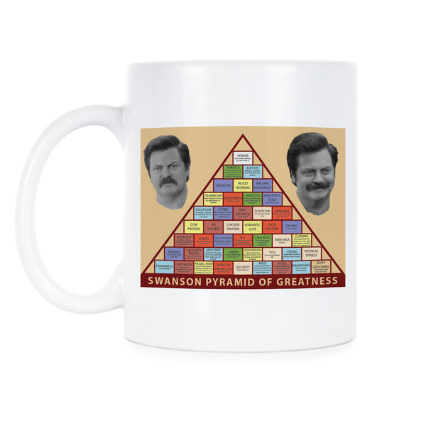 Ron Swanson Pyramid of Greatness Mug Ron Swanson Coffee Mug