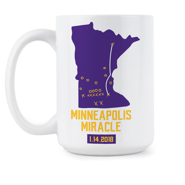 Minneapolis Miracle Gift Minnesota Vikings Coffee Mug Skol Vikings Mugs Vikings Playoffs Cup Gifts