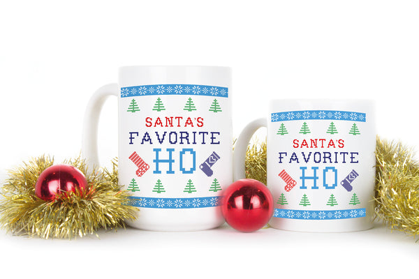 Santa’s Favorite Ho Mug Santa’s Fave Ho Coffee Mugs Tacky Christmas Gag Gift Cup