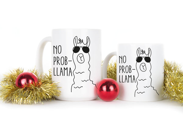 Llama Coffee Mug No Prob Llama Mugs Funny Llama Mug Cup Gift Cool Llama Cups