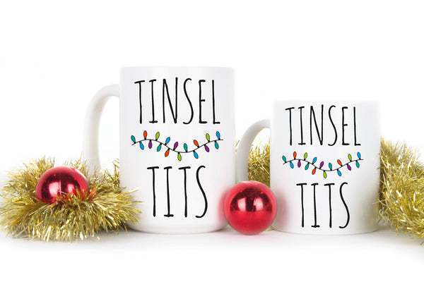 Tinsel Tits Mug Tinsel Tits Coffee Mugs Tinsel Tits Gag Gift Christmas
