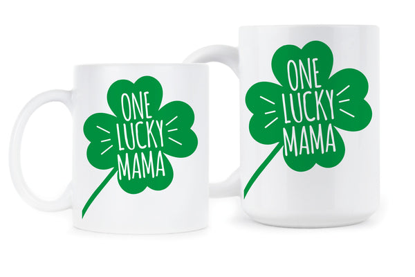 One Lucky Mama Mug St Patricks Day Lucky Mama Coffee Mugs St Paddys Day Gift for Mom Mother