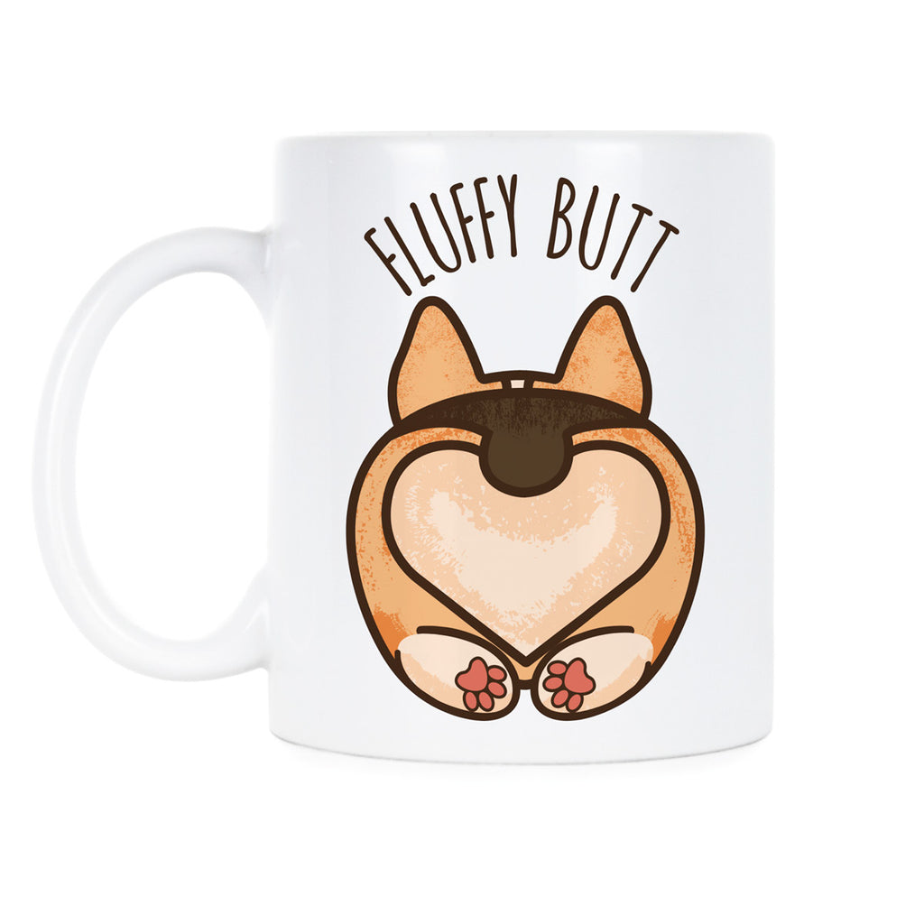 Corgi Coffee Mug Fluffy Butt Corgi Mugs Cute Welsh Corgi Lover Gift