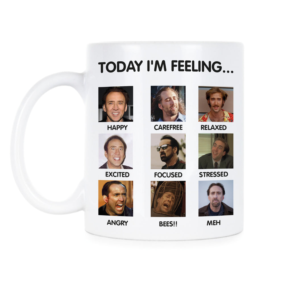 Today Im Feeling Nicolas Cage Mug Nick Cage Mug Nicolas Cage Mood Coffee Cup