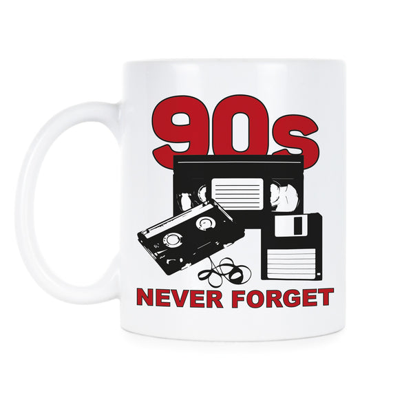 90s Never Forget Mug Never Forget 90s Coffee Cup Nineties Gift Mugs VHS Tape Gifts